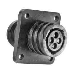 Circular connector, 4 pole, crimp connection, straight, 206430-5