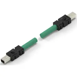 Connection cable, 1 m, plug straight to plug straight, 0.129 mm², AWG 26, 2083110-2