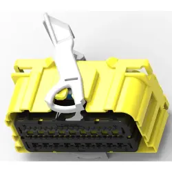 Socket, 54 pole, 3 rows, yellow, 2098922-8