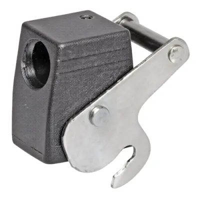 Housing, size 8, die-cast aluminum, PG29, angled, clip locking, IP65, 2-1103338-6 - 1