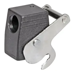 Housing, size 8, die-cast aluminum, PG29, angled, clip locking, IP65, 2-1103338-6