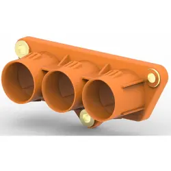 Connector, 3 pole, straight, 1 row, orange, 2141783-2