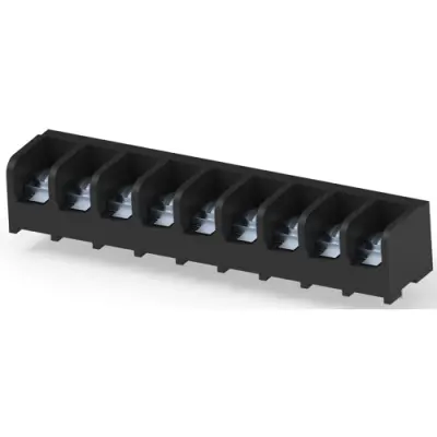 PCB terminal, 9 pole, AWG 22-12, 25 A, screw connection, black, 2-1437653-5 - 1