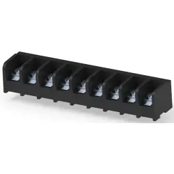 PCB terminal, 9 pole, AWG 22-12, 25 A, screw connection, black, 2-1437653-5