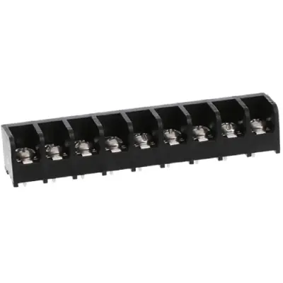 PCB terminal, 9 pole, AWG 22-12, 25 A, screw connection, black, 2-1437653-8 - 1