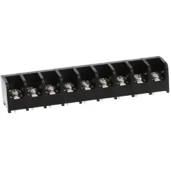 PCB terminal, 9 pole, AWG 22-12, 25 A, screw connection, black, 2-1437653-8