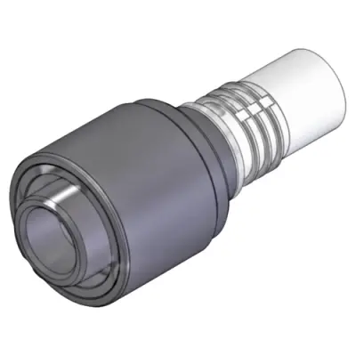 Circular connector, 19 pole, solder cup, bayonet locking, straight, 2174192-2 - 1