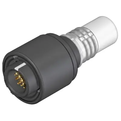 Circular connector, 19 pole, solder cup, bayonet locking, straight, 2174211-2 - 1
