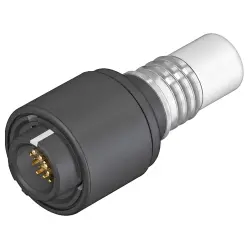 Circular connector, 19 pole, solder cup, bayonet locking, straight, 2174211-2