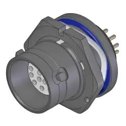Circular connector, 14 pole, solder connection, bayonet locking, straight, 2201482-1