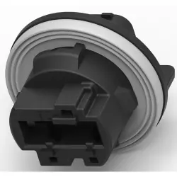 Connector, 2 pole, straight, 1 row, black, 2-2109118-2