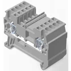 Terminal block, quick connection, 0.08-1.5 mm², 1 pole, 15 A, 6 kV, gray, 2271552-1