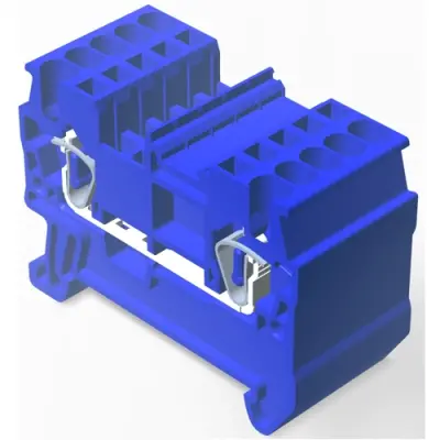 Spring terminal block, quick connection, 0.08-1.5 mm², 1 pole, 15 A, 6 kV, blue, 2271552-2 - 1