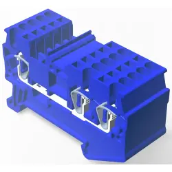Spring terminal block, quick connection, 0.08-1.5 mm², 1 pole, 15 A, 6 kV, blue, 2271553-2