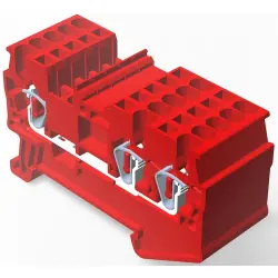 Spring terminal block, quick connection, 0.08-1.5 mm², 1 pole, 15 A, 6 kV, red, 2271553-4