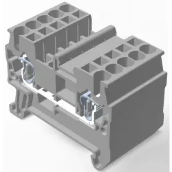 Terminal block, quick connection, 0.08-2.5 mm², 1 pole, 20 A, 8 kV, gray, 2271555-1