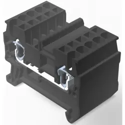 Spring terminal block, quick connection, 0.08-2.5 mm², 1 pole, 20 A, 8 kV, black, 2271555-5