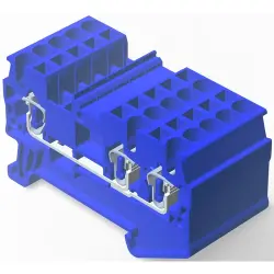 Spring terminal block, quick connection, 0.08-2.5 mm², 1 pole, 20 A, 8 kV, blue, 2271556-2