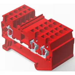 Spring terminal block, quick connection, 0.08-2.5 mm², 1 pole, 20 A, 8 kV, red, 2271556-4