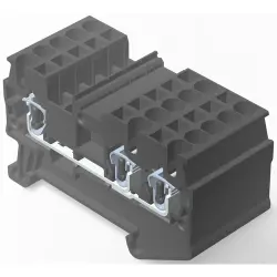 Spring terminal block, quick connection, 0.08-2.5 mm², 1 pole, 20 A, 8 kV, black, 2271556-5