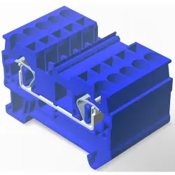 Spring terminal block, quick connection, 0.08-4.0 mm², 1 pole, 30 A, 8 kV, blue, 2271559-2