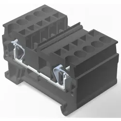 Spring terminal block, quick connection, 0.08-4.0 mm², 1 pole, 30 A, 8 kV, black, 2271559-5