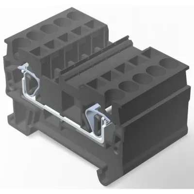 Spring terminal block, quick connection, 0.08-4.0 mm², 1 pole, 30 A, 8 kV, black, 2271559-5 - 1