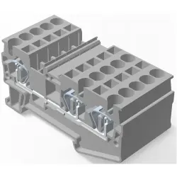 Terminal block, quick connection, 0.08-4.0 mm², 1 pole, 30 A, 8 kV, gray, 2271560-1