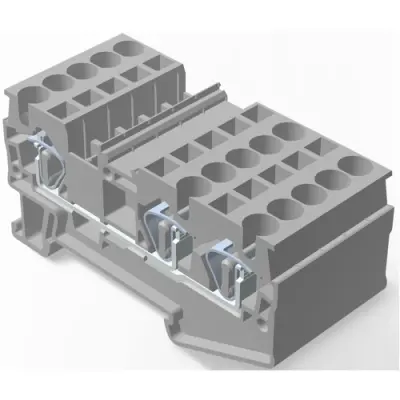 Terminal block, quick connection, 0.08-4.0 mm², 1 pole, 30 A, 8 kV, gray, 2271560-1 - 1