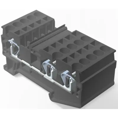 Spring terminal block, quick connection, 0.08-4.0 mm², 1 pole, 30 A, 8 kV, black, 2271560-5 - 1