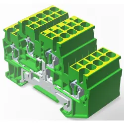 Spring terminal block, quick connection, 0.08-2.5 mm², 2 pole, green, 2271575-1