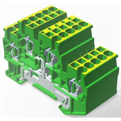 Spring terminal block, quick connection, 0.08-2.5 mm², 2 pole, green, 2271575-1 - 1