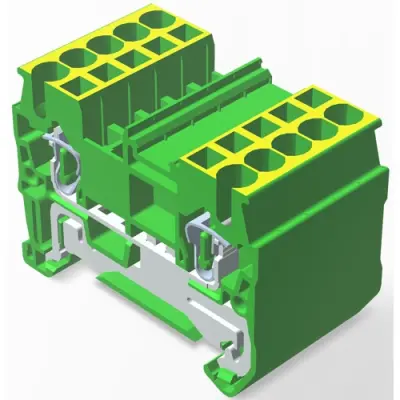 Terminal block, quick connection, 0.08-2.5 mm², 1 pole, green, 2271578-1 - 1