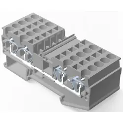 Terminal block, quick connection, 0.08-4.0 mm², 1 pole, 30 A, 8 kV, gray, 2271579-1