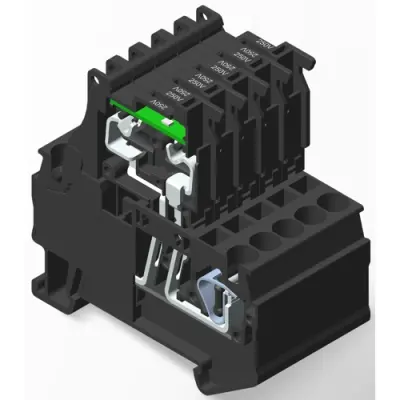 Spring terminal block, quick connection, 0.08-4.0 mm², 1 pole, 10 A, 4 kV, black, 2271585-1 - 1