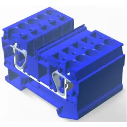 Spring terminal block, quick connection, 0.2-6.0 mm², 1 pole, 45 A, 8 kV, blue, 2271587-2