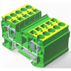 Spring terminal block, quick connection, 0.2-6.0 mm², 1 pole, green, 2271588-1