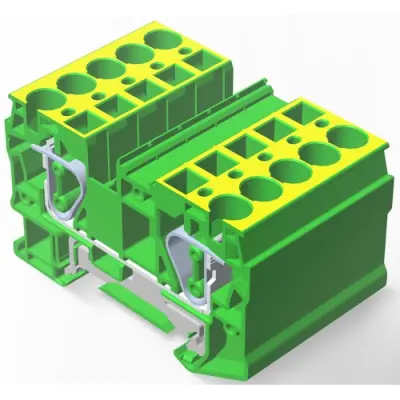 Spring terminal block, quick connection, 0.2-6.0 mm², 1 pole, green, 2271588-1 - 1