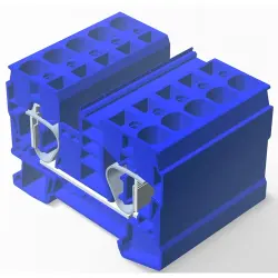 Spring terminal block, quick connection, 0.2-10 mm², 1 pole, 65 A, 8 kV, blue, 2271589-2