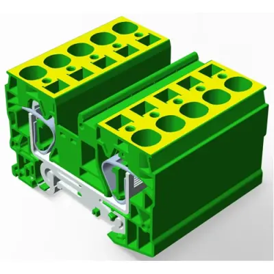 Spring terminal block, quick connection, 0.08-4.0 mm², 1 pole, 10 A, green, 2271642-1 - 1