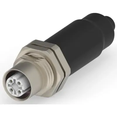 Circular connector, 4 pole, crimp connection, straight, 2-2823446-0 - 1