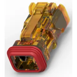 Connector, 2 pole, straight, 1 row, natural, 2286003-1