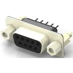 D-Sub socket, 9 pole, standard, straight, solder pin, 2301838-2