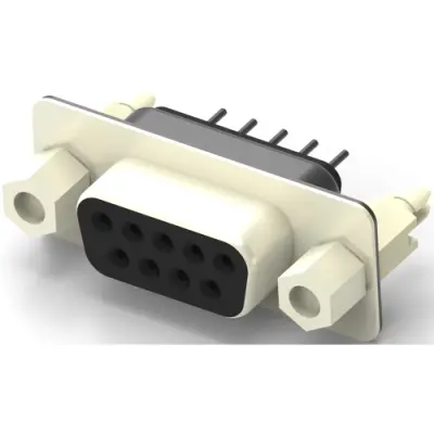 D-Sub socket, 9 pole, standard, straight, solder pin, 2301838-2 - 1