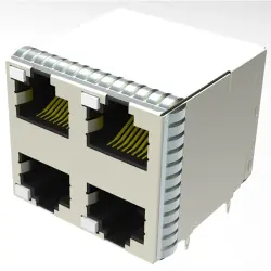 Socket, RJ45, 8 pole, 8P8C, Cat 5e, press-fit, through hole, 2303402-1