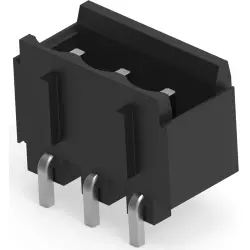 PCB terminal, 3 pole, pitch 5 mm, 15 A, pin, black, 2305908-3