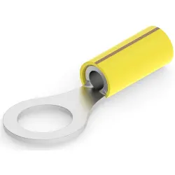 Insulated ring cable lug, 6.11 mm², AWG 10, 9.53 mm, yellow, 2-320577-2