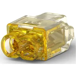 Foil connectorwith insulation, 0.5-2.5 mm², AWG 22 to 12, yellow, 2324697-2