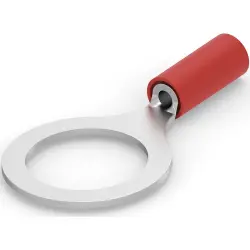Insulated ring cable lug, 0.38 mm², AWG 22, 13.08 mm, M12, red, 2-328975-1