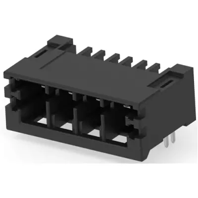 PCB terminal, 4 pole, pitch 5 mm, 16 A, pin, black, 2336490-4 - 1